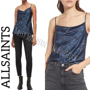 🆕⭐ AllSaints blue snake print cami tank